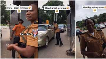 Proud man shows off his mum who works as a security woman at University of Ibadan, cute video melts hearts