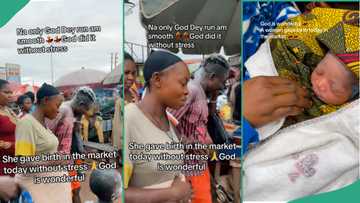 Nigerian woman successfully gives birth to beautiful baby inside market