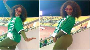 You wan go hustle footballer: Nigerians drag BBNaija's Esther for going to Cameroon to support Super Eagles