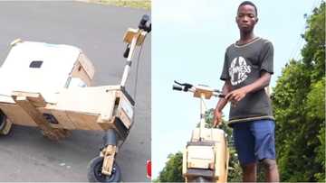Teenager builds solar-powered electric bike with wood, it plays music and can connect to 100 radio stations