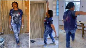 "Where is your office?" Lady who plasters houses proudly shows building she worked on, video goes viral