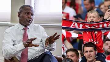 Finally, Africa's richest man Aliko Dangote reveals when he will buy Arsenal (see date and details)
