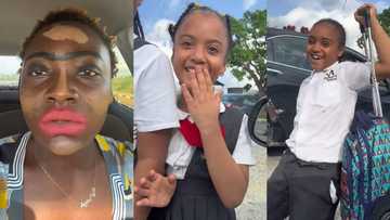 "They have respect": Nigerian mother wears 'jaga jaga' makeup to pick her kids from school, video goes viral