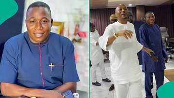 Controversy trails how Igboho greeted Seyi Vodi during visit to celebrity tailor's showroom