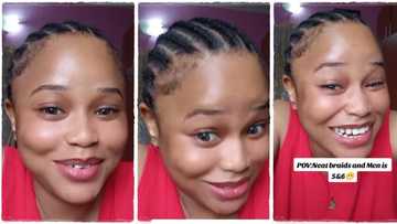 "It worked wonders": Lady braids her hair all back, many men pick interest in her as she stepped out