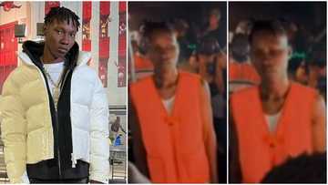 "Bombastic side eye": Zinoleesky standstill, stares at 'big boy' for spraying money on his face, video trends