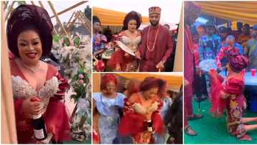 “Delay is not denial”: New photos, videos emerge from Nkiru Sylvanus’ wedding, fans gush over her man’s looks