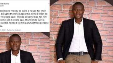 Kind friends contribute money to build house for their friend who is having financial challenges in Lagos