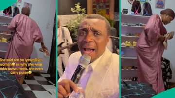 Lady who wants to be a rich married woman wears ring, big gown and heels during Hallelujah Challenge