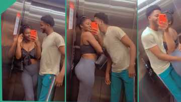 "I just pity understanding boyfriend": Lady seen 'having fun' with 'school son' in elevator in video