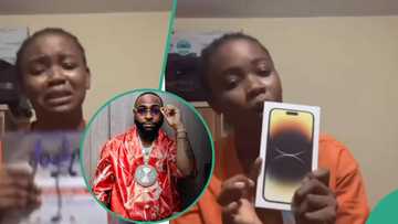 Lady Davido gave N2m gets iPhone 14 Pro Max from well-wisher, thanks them in emotional video: “Very grateful”