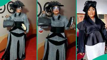 Actress Eucharia Anunobi attends AMVCA 2025 with Bible, video triggers reactions