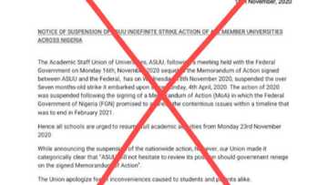 ASUU ta musanta komawa aiki, ta sanar da ranar cigaba da tattaunawa da FG