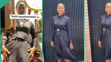 "Nice dress": Lady buys cheap Okrika clothe, irons it neatly to make it look like expensive gown