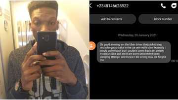 Taxify driver cries out after eating passenger's cake, reveals what's happening to him