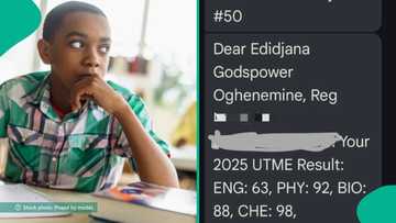 2025 UTME: Boy displays excellent result, scores 98 marks in chemistry and 92 in physics