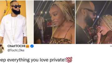 Keep everything you love private: Tochi drops motivational quote after failed public marriage proposal to bae