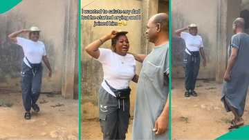 Nigerian father in tears as he sees daughter rocking NYSC uniform, video melts hearts