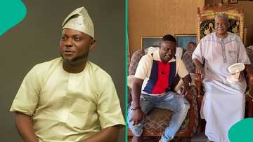 Kunle Afod visits Kola Oyewo ahead of his 80th b'day, veteran shares battle with enlarged prostate