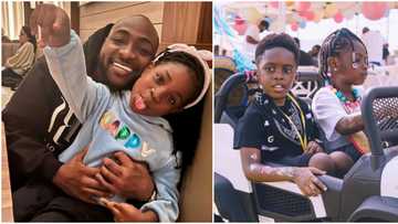 OBO baddest: Davido laughs happily as Imade and her bestie Jam Jam hail him in adorable video