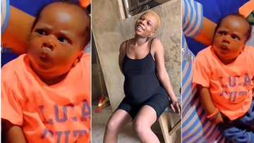 "He don vex": Baby gives mum 'bombastic' eyes over delay in giving breast milk