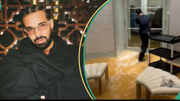 Drake's Toronto luxury mansion flooded, Nigerians react to viral video: "This is Lekki"