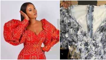 Lady receives dress with poor finishing after paying N49k, Nigerians react