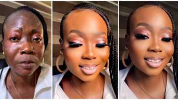 Lady's before and after makeup transformation leaves netizens in disbelief