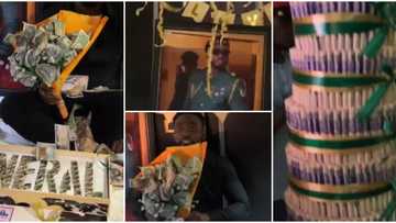 Pere's fans finally show up as they surprise him with huge money cake, bouquet of dollars, and other gifts