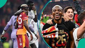 Osimhen and Onuachu seen partying together after Galatasaray’s league victory, video