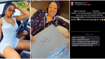 Fans react as BBNaija star Mercy Eke gifts friend N3m on her birthday (photos)