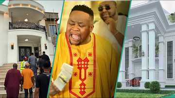 Cubana Chiefpriest shows off luxury mansion erected in his village, his kindred welcomes him home