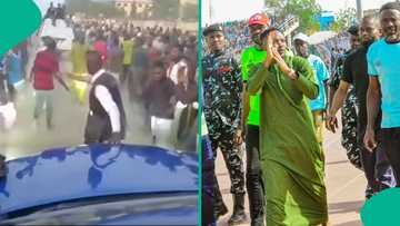 Super Eagles captain Ahmed Musa 'mobbed' by over 10,000 fans in Kano, video: "The Governor"