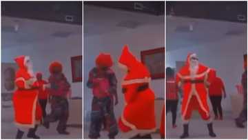 Father Christmas 'abandons' his duty, scatters dancefloor with fast 'gbese' moves, Nigerians react to video