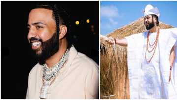 Rapper French Montana stuns in agbada ensembles, Nigerians react: "Oluwa Frenchie"