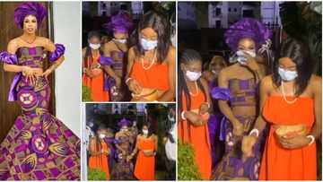 James Brown makes bold entrance, pretty ladies drop flowers at his feet as he storms Toyin Abraham’s event