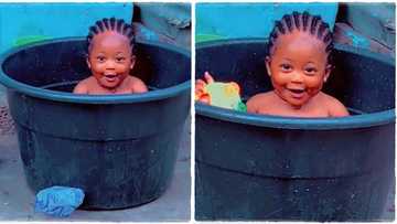 "You are pretty": Beautiful baby girl with neat natural hair and cornrows melts hearts, video goes viral
