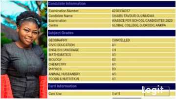 Massive joy as Nigerian girl gathers distinctions in her WAEC exams, see what she scored in each subject (photos)