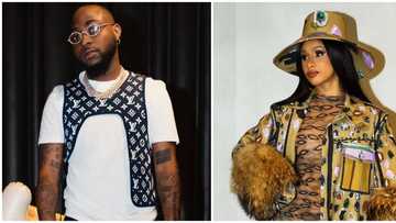 Rapper Cardi B features on Davido's Fall remix, seen dancing to the song on her way to Nigeria (video)