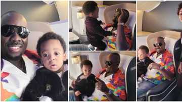 Billionaire Obi Cubana shares photos with actress Regina Daniels and her son on a trip to London