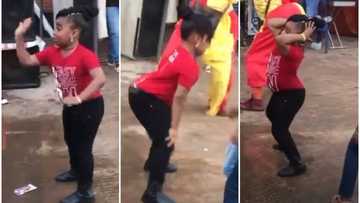 She killed it: Confident girl in red shirt dances accurately, shakes waist to Berna by Flavour in sweet video