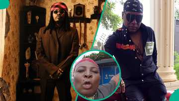 Charly Boy visits Olamide Baddo bus stop after it was renamed after rapper, "E really pain this man"