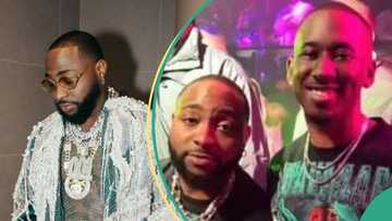 Adorable moment fan shares how he made Davido wear Unavailable T-shirt he made for him