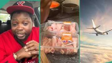 UK-based man insists there's money abroad and life is cheap, shows 2kg of chicken he bought N6,500