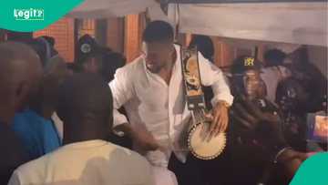 UK-born Anthony Joshua beats 'gangan', celebrates Easter with family in Nigeria, Video