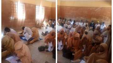 Hotunan dalibai a jihar Kaduna suna zana jarabawar NECO a kasa sun bayyana