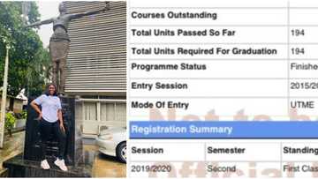 Nigerian lady makes history in UNILAG, bags the only first-class in her class, shares result proof