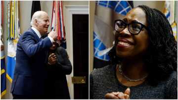 Ketanji Brown Jackson becomes first black female supreme court judge in America, Biden hugs her in video