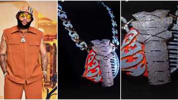 Singer KCee splashes millions on Ojapiano emblem made of 60 carats diamonds, gold & enamels, video stuns many