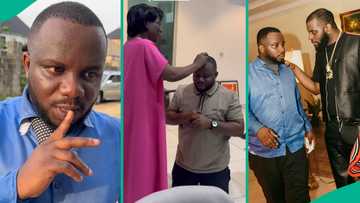 Blessings flow: Like Osimhen and Boniface, Sabinus receives anointing from Odumodu Blvck’s mother